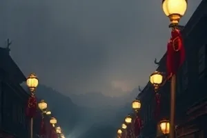 穿行苔原的绿色列车与车窗倒影，动画场景插图